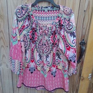 Valerie Stevens 🐇 Printed Women's Blouse XL